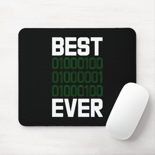 Best Binary DAD Ever Programmer Desk Mousepad (Mit Mouse)