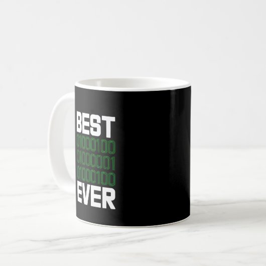 Best Binary DAD Ever Programmer  Kaffeetasse (Vorderseite Links)