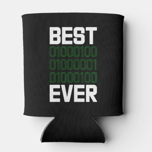Best Binary DAD Ever Tech Coder Drink Dosenkühler (Rückseite)