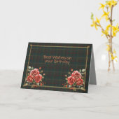 Best Birthday Wishes Province of Ontario Tartan Karte (Gelbe Blume)