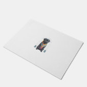 Best Black Mops Mama Ever Möpsen Besitzer Mops Lie Fußmatte (Schrägansicht)