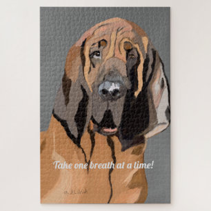 Best Bloodhound Smile Nehmen Sie einen Atemzug nac Puzzle