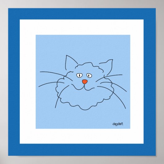 Best Blue Cat Poster Print (Vorne)