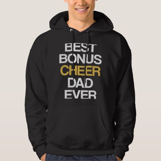 Best Bonus Cheer Dad Ever Cheerleading Stepdad Ste Hoodie (Vorderseite)