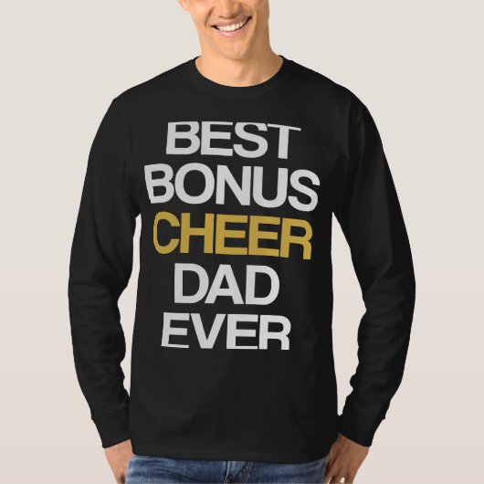 Best Bonus Cheer Dad Ever Cheerleading Stepdad Ste T-Shirt (Vorderseite)