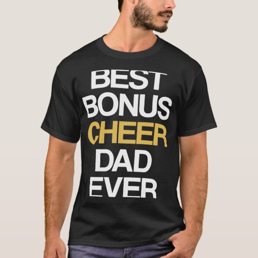 Best Bonus Cheer Dad Ever Cheerleading Stepdad Ste T-Shirt (Vorderseite)