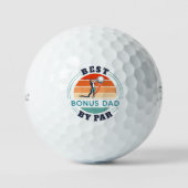 Best Bonus Vater by Par Stepdad Vathers Day Custom Golfball (Vorderseite)
