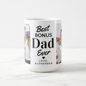 Best BONUS VATER je Custom 2 Foto Step Vater Kaffeetasse (Mittel)