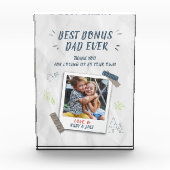 Best Bonus Vater Vathers Day Custom Stepdad Fotoblock (Vorderseite)