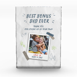 Best Bonus Vater Vathers Day Custom Stepdad Fotoblock