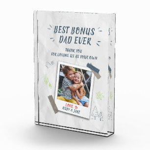 Best Bonus Vater Vathers Day Custom Stepdad Fotoblock