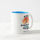 Best Bonus Vater Vathers Day Golf Lover Custom Zweifarbige Tasse (VorderseiteRechts)