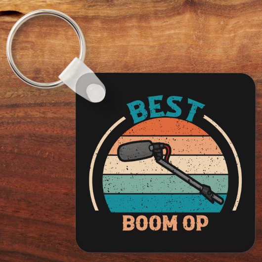 Best Boom Op - Retro Style Schlüsselanhänger (Vorderseite)