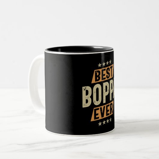 Best Boppa Ever - Vater Opa Zweifarbige Tasse (Vorderseite Links)