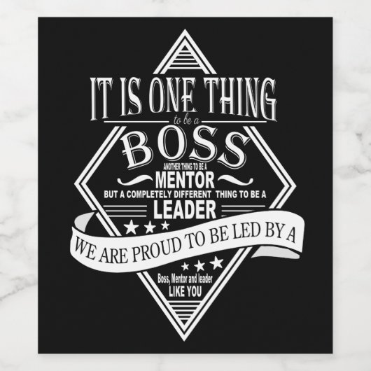 Best Boss Apprecife Geschenk Weinführer Weinetikett (Einzelnes Label)