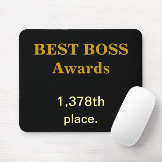 Best Boss Awards Practice Joke Funny Insult Gesche Mousepad (Mit Mouse)