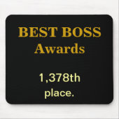 Best Boss Awards Practice Joke Funny Insult Gesche Mousepad (Vorne)