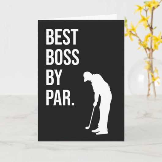 Best Boss by Par Funny Golf Cards für Arbeitgeber Karte (Gelbe Blume)