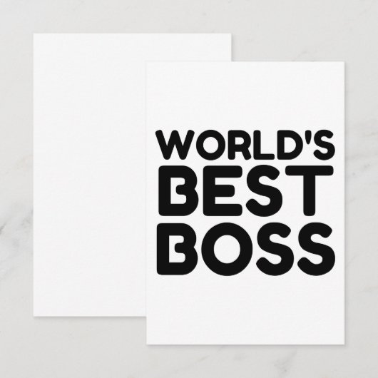 BEST-BOSS DANKESKARTE (Vorne/Hinten)