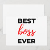 Best Boss Ever 2 Feiertagskarte (Vorne/Hinten)