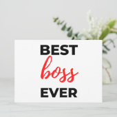 Best Boss Ever 2 Feiertagskarte (Stehend Vorderseite)