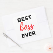 Best Boss Ever 2 Quadratischer Aufkleber (Umschlag)