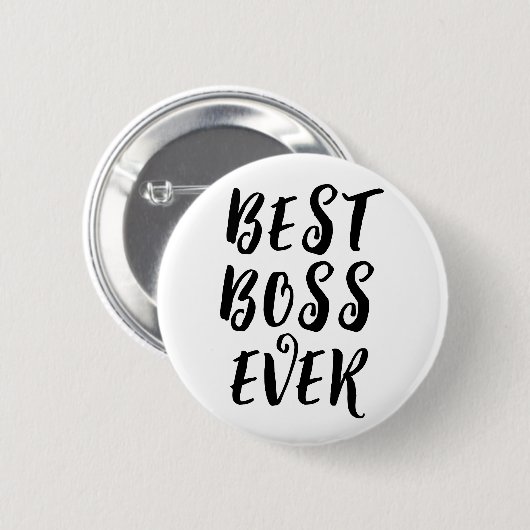 Best Boss Ever Button Badge – Fun Boss Appreciatio (Vorne & Hinten)