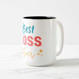 Best Boss Ever - Farbenvolles Design für die Werts Zweifarbige Tasse
