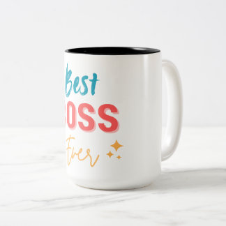 Best Boss Ever - Farbenvolles Design für die Werts Zweifarbige Tasse