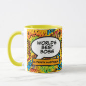 Best Boss Ever Fun Retro Pop Art Comic Tasse (Links)