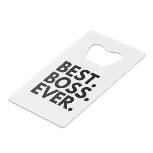 BEST BOSS EVER GELDBEUTEL FLASCHENÖFFNER (Vorderseite Schrägansicht)