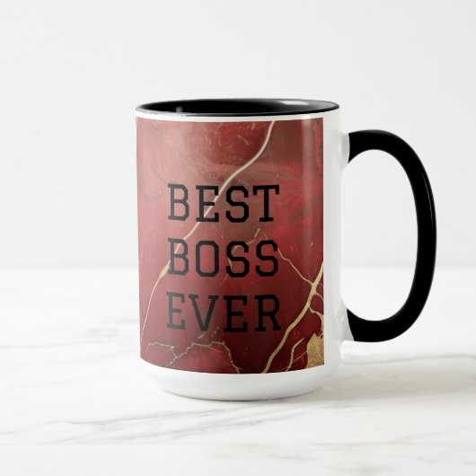 "Best Boss Ever" individuell anpassbare Kaffee/Tee Tasse (Rechts)