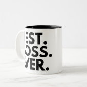 BEST BOSS EVER ZWEIFARBIGE TASSE (Vorderseite Links)