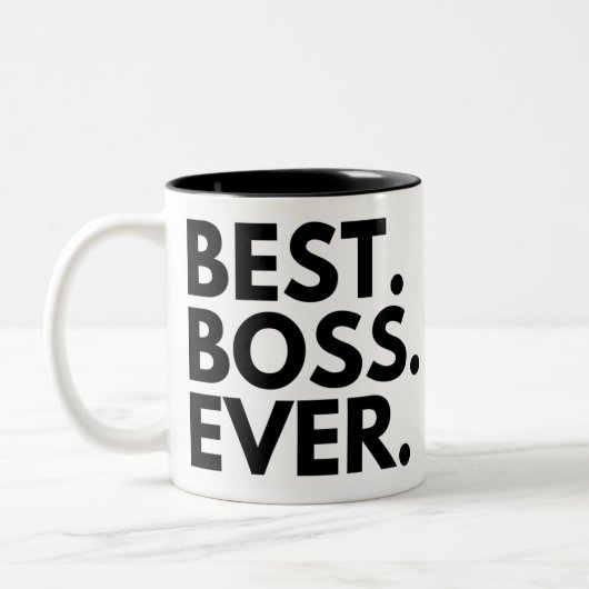 BEST BOSS EVER ZWEIFARBIGE TASSE (Links)