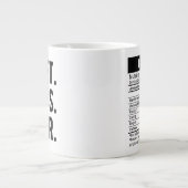 Best Boss je Black + Nutrition Fakten, Jumbo-Tasse (Vorderseite)