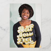 Best Boss je Custom Gold Foto Flachkarten