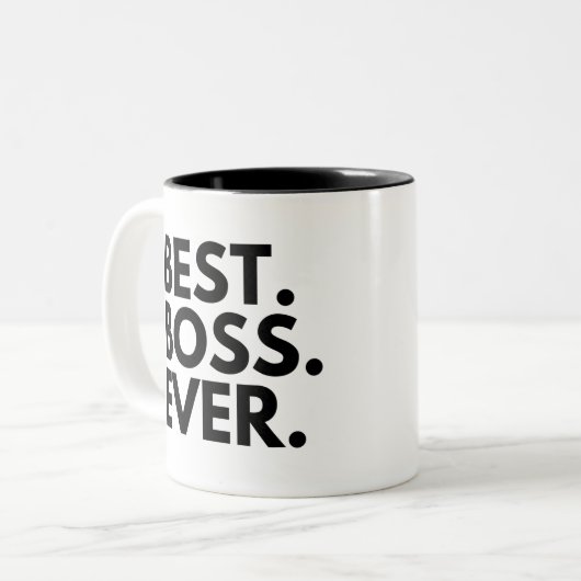 BEST BOSS JE Personalisiert Zweifarbige Tasse (Vorderseite Links)