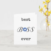 Best Boss je Wertungskarte Einfach Karte (Gelbe Blume)