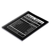 Best Boss Nutrition Facts Funny Sprichwort Notizblock (Linke Seite)