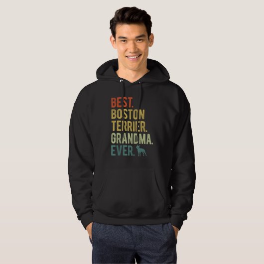 Best Boston Terrier Grandma Ever Dog Mother s Day Hoodie (Vorne ganz)