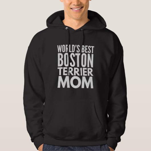 Best Boston Terrier Mama Angepasst Scoop Hoodie (Vorderseite)