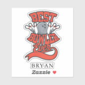 Best Bowler Ever Bowling Personalized Aufkleber (Blatt)