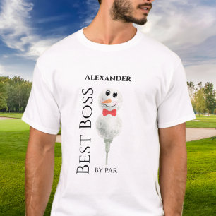 Best Bowtie by Par:Golf Ball Snowman Red Bowtie T- T-Shirt