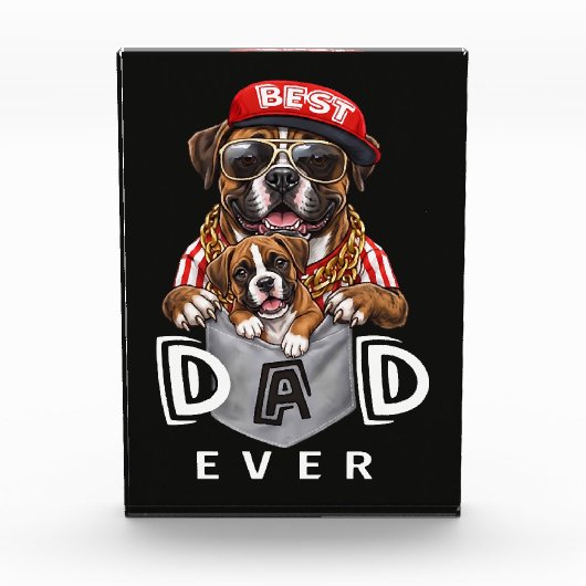 Best Boxer Dad Ever Fotoblock (Vorderseite)