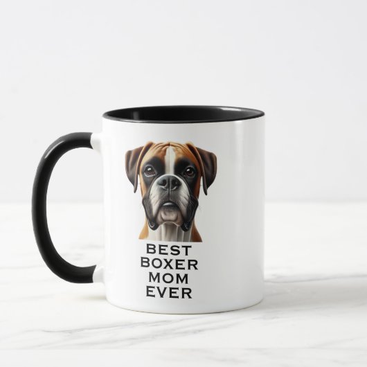 Best Boxer Mom Ever Custom Photo Tasse (Links)