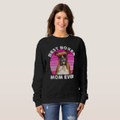 Best Boxer Mom For Women Retro Boxer Dog Owner Cu Sweatshirt (Vorne ganz)