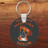 Best Boxer Mommy je benutzerdefinierten Schlüssela Schlüsselanhänger (Vorderseite)
