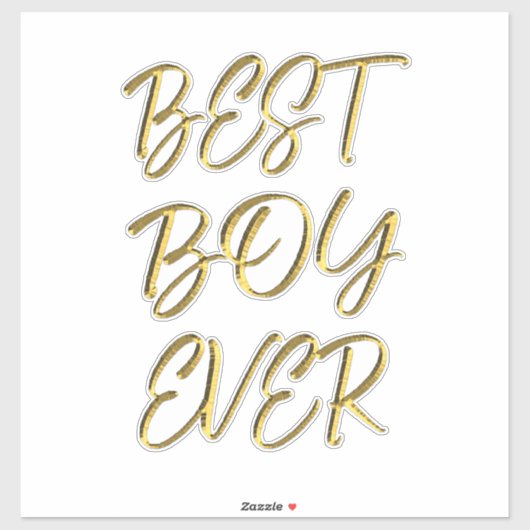 Best boy ever aufkleber (Blatt)