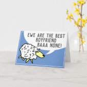 Best Boyfriend Bar None - Sheep Puff Karte (Gelbe Blume)