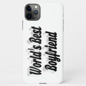 Best Boyfriend Black 3D Text iPhone Hülle (Rückseite)